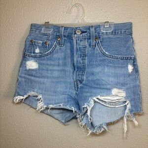 Levi’s 501 High Rise Distress Shorts